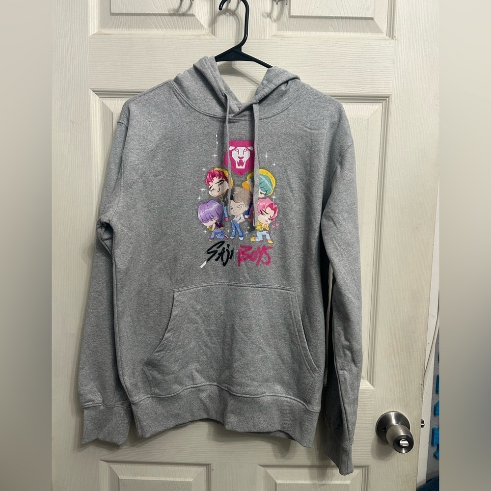 Bioworld Gray KPOP Demon Hunters Hoodie size small grey color